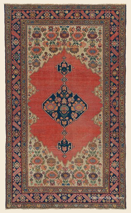 LAVER KIRMAN Antique Persian Rug